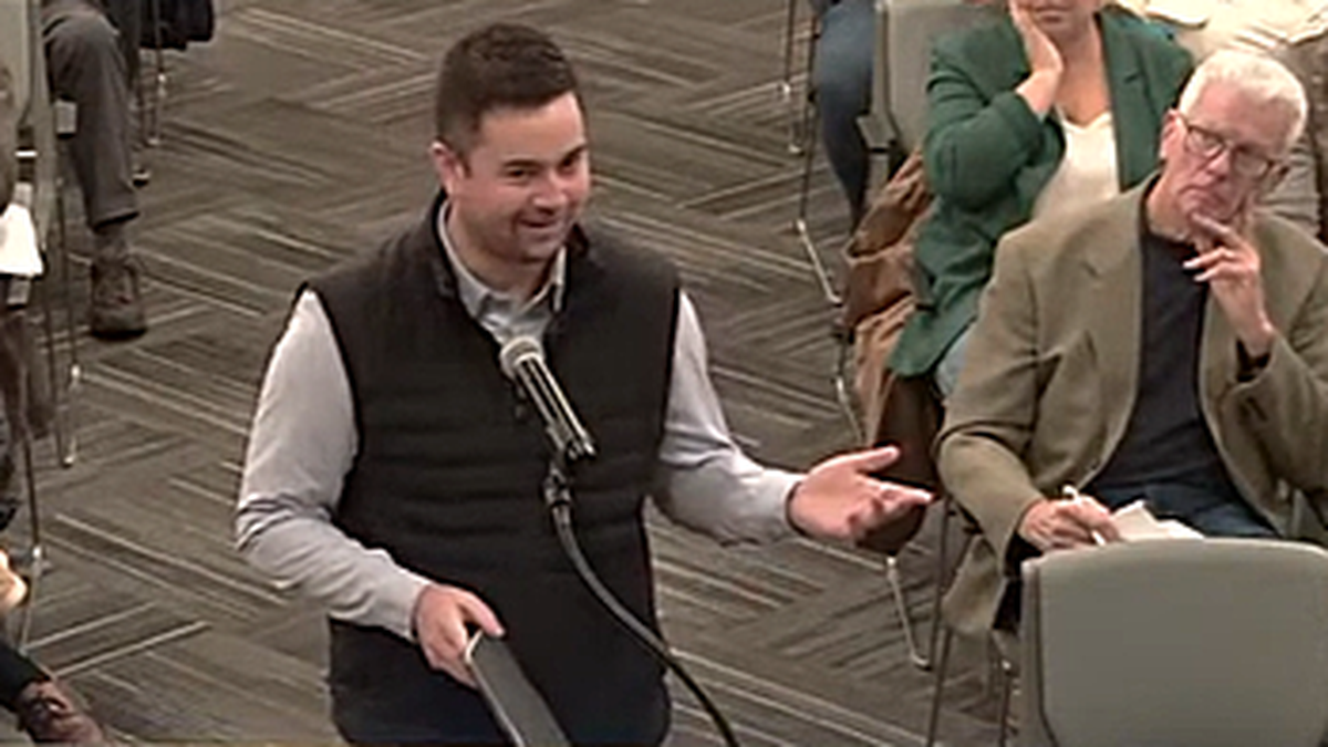 Charlie Kido addresses the Nampa City Council on Feb. 18.