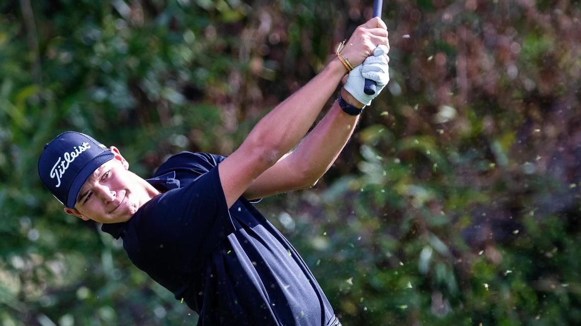 Capital junior Trevor Garus shot a 7-under 63 to repeat as the 5A District Three boys golf champ Wednesday at Quail Hollow Golf Course.