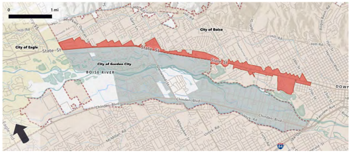 The potential new State Street Urban Renewal District.