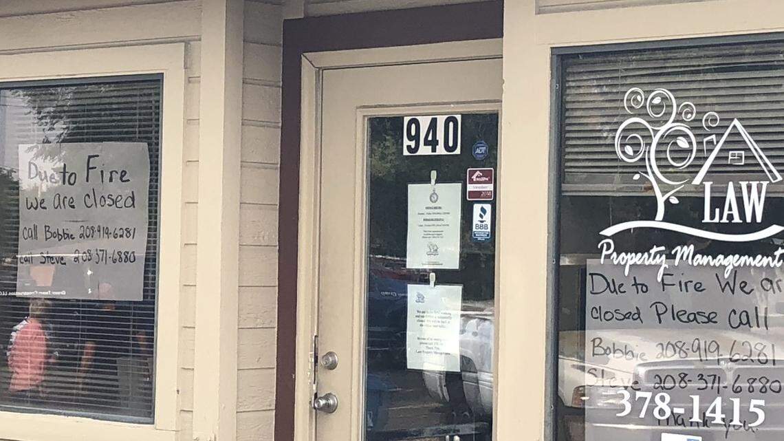 Law Property Management is one of the four businesses impacted by smoke from a fire in its building on North Cole Road in Boise.