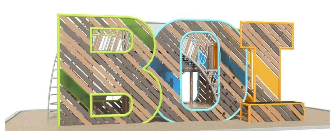 This shows a potential design of a playground to be installed at C.W. Moore Park in downtown Boise. City officials showed interest in something that is unique to Boise.