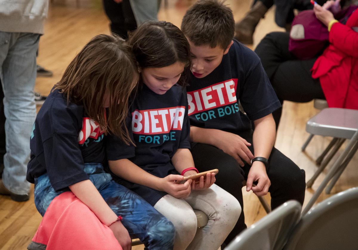 Supporters of Mayor David Bieter gather for an election night party at the Basque Center downtown.