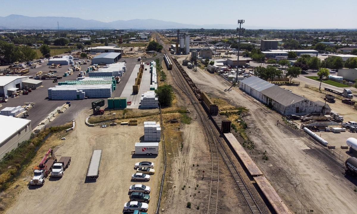 Developer Bill Truax wants to build a mixed-use development called Meridian Station on this industrial parcel near the Union Pacific railroad tracks. The property is south of Broadway Avenue and adjacent to the block that would include the proposed community center.