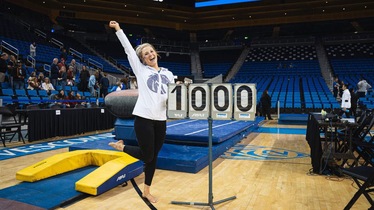 Boise State gymnast Courtney Blackson scored a perfect 10.0 on vault during the second round of the NCAA Regional Championships in Los Angeles on March 31.