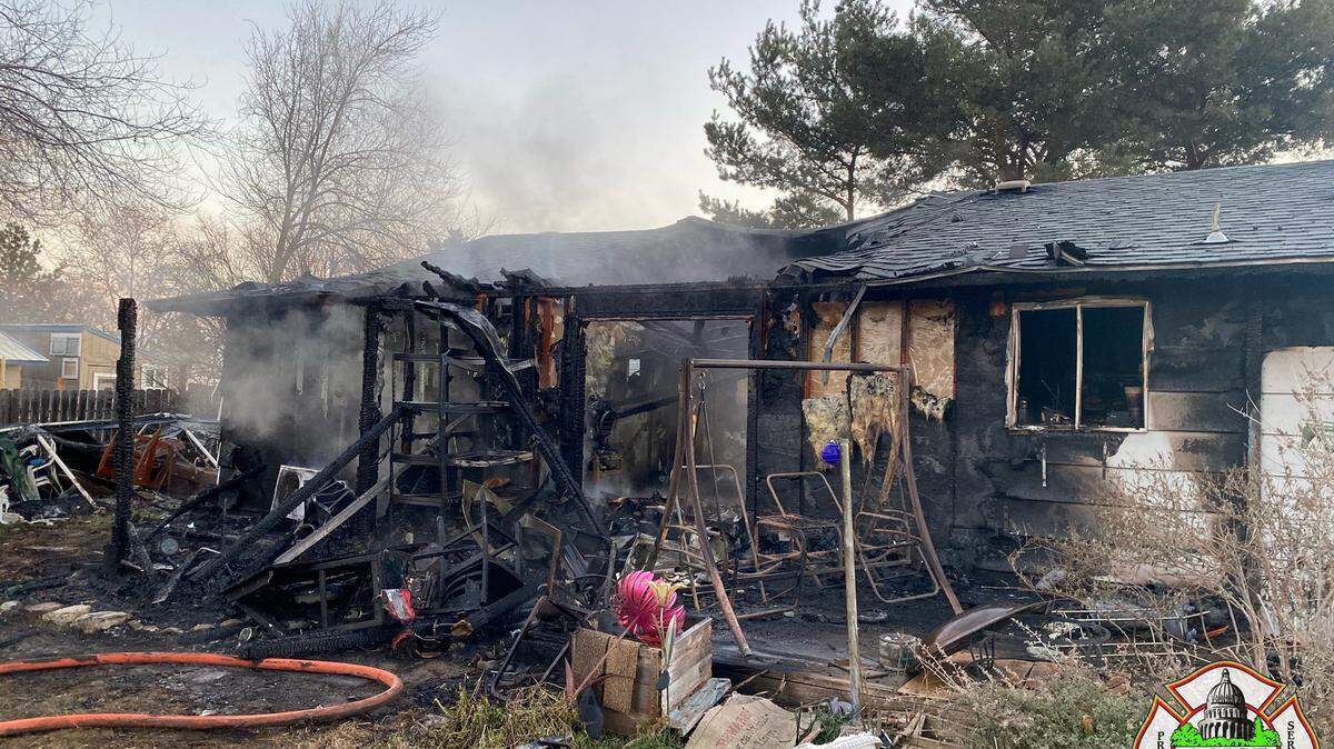 Four engines and two fire trucks responded to a Tuesday morning fire.