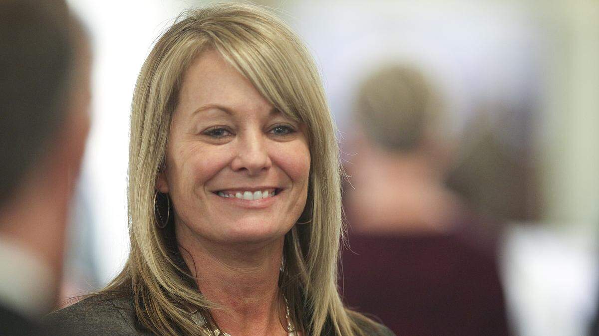 Idaho Superintendent of Public Instruction Sherri Ybarra is pictured prior to Gov. Butch Otter’s 2016 State of the State address.