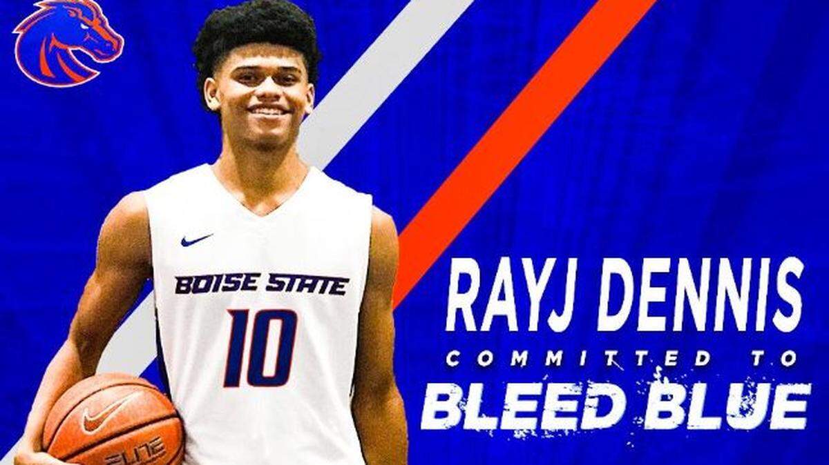 Oswego East (Illinois) guard RayJ Dennis committed to Boise State on Tuesday.