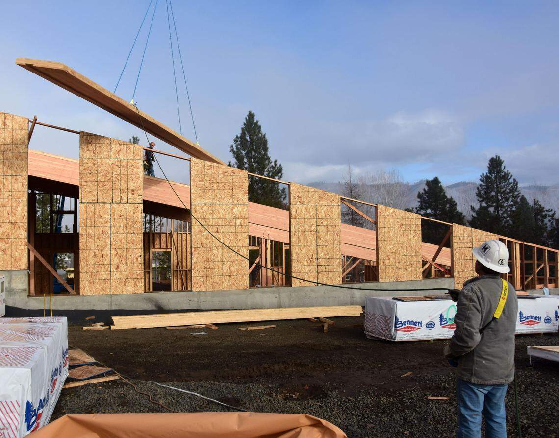 The U.S. Forest Service is building this new Supervisor’s Office for the Nez Perce-Clearwater National Forests in Kamiah. Photo by U.S. Forest Service in December 2020