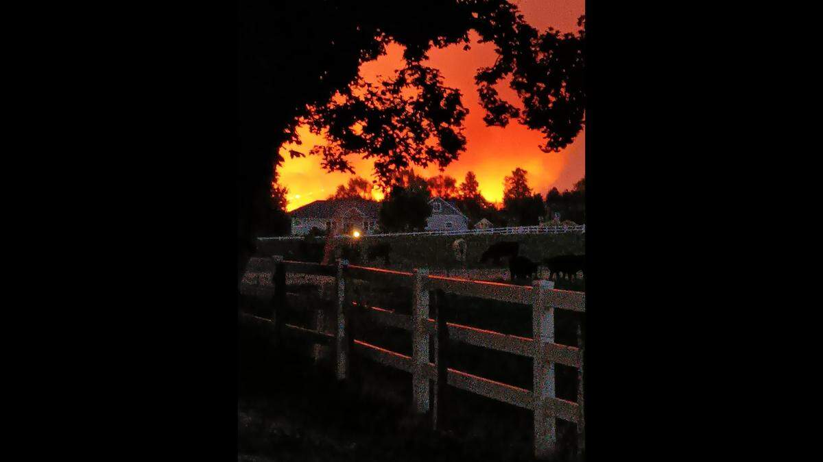 Thomas Albritton, of Weiser, took this photo of a fire that reportedly sparked in Weiser on Wednesday evening, Sept. 7, 2022.