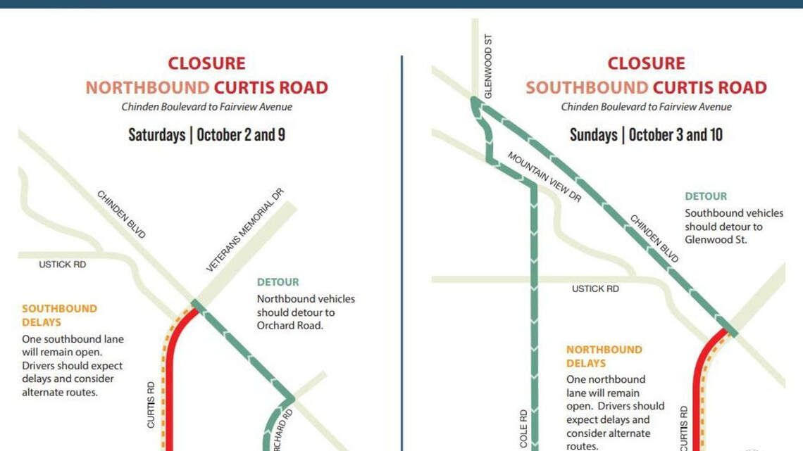 ACHD closing parts of Curtis Road in Boise for weekend work. Here’s when it’s happening