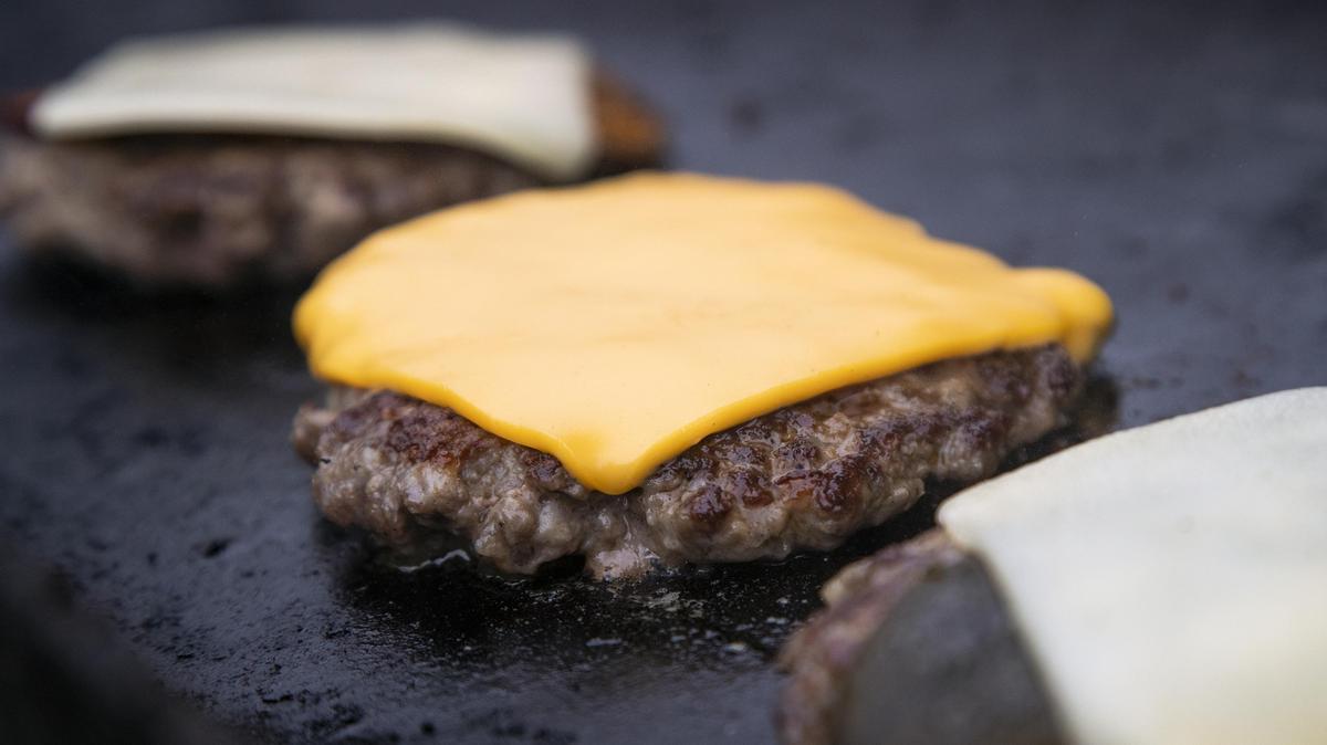 Chef Ryan Hembree says the key to this flavor-packed patty is blending ground brisket or chuck with pork belly.