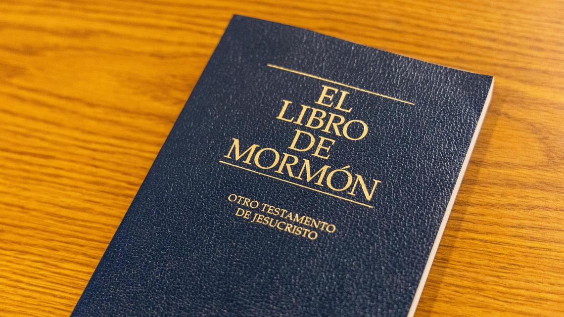 A Spanish copy of the Book of Mormon from the Bella Vista Ward in Meridian.