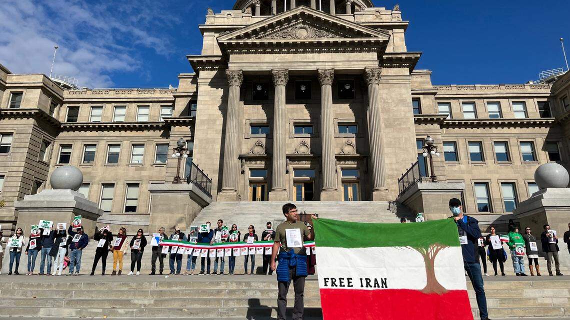 Nearly 100 members of Boise’s Iranian-American community marched across downtown Boise on Saturday and went to the Idaho Capitol to stand in solidarity with anti-government protesters.