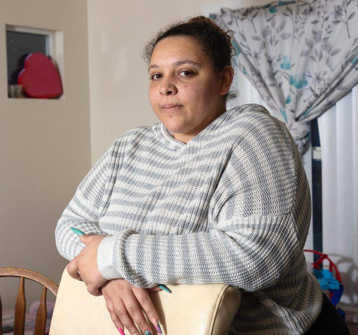 Avalon Hardy in Boise in 2023. Hardy was arrested at the Wilder FBI and ICE raid in October. 