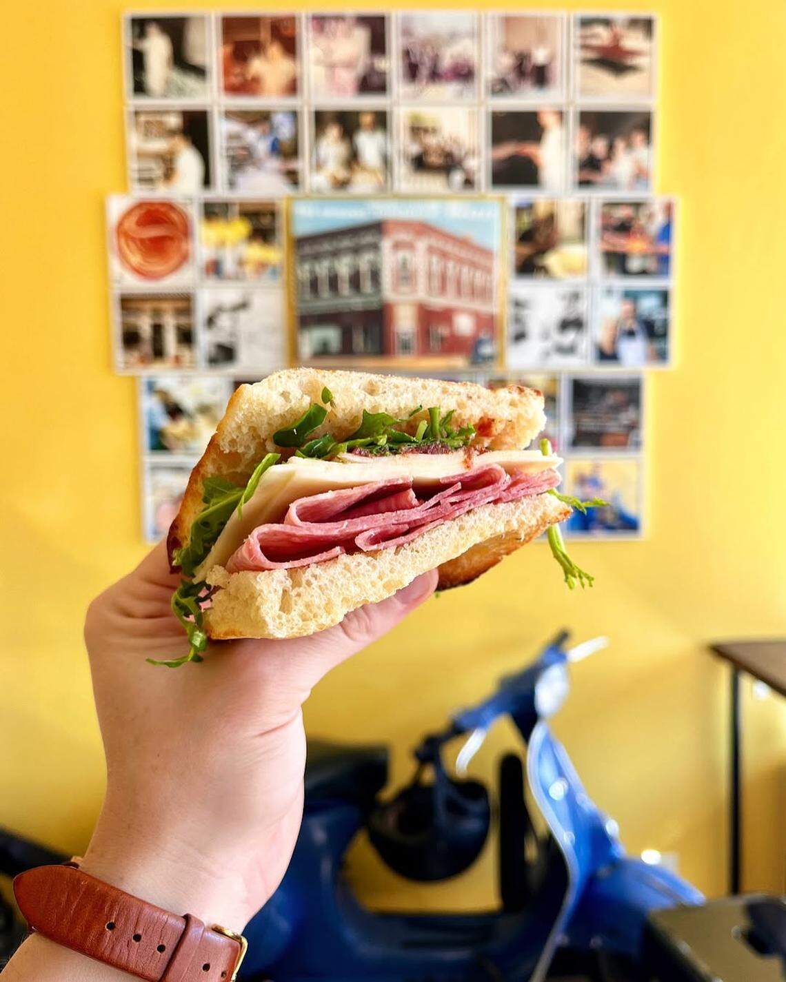 Focaccia made daily is one of the specialties at Caffè Sorrento, which was open Thursdays through Sundays.