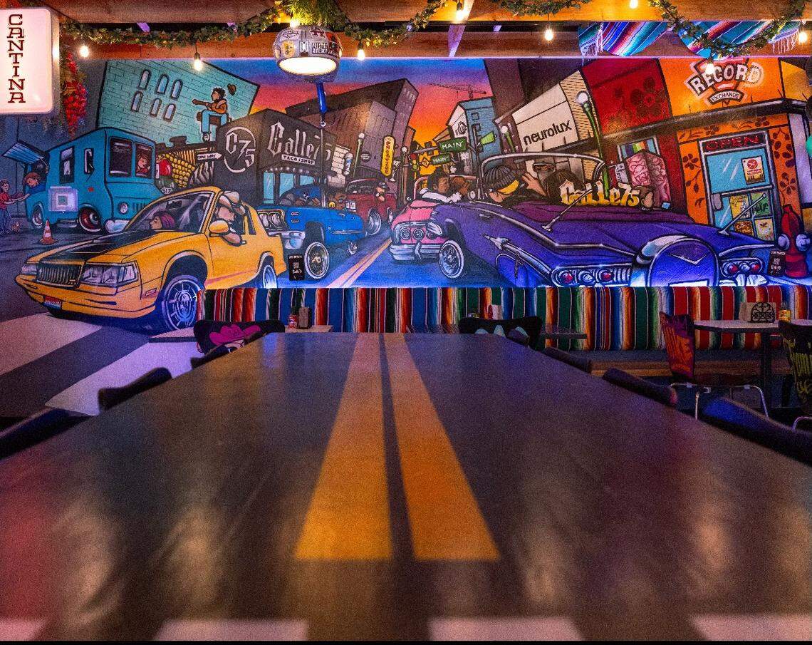 Colorful, Boise-themed artwork was part of the redesign when the restaurant reopened in 2025.