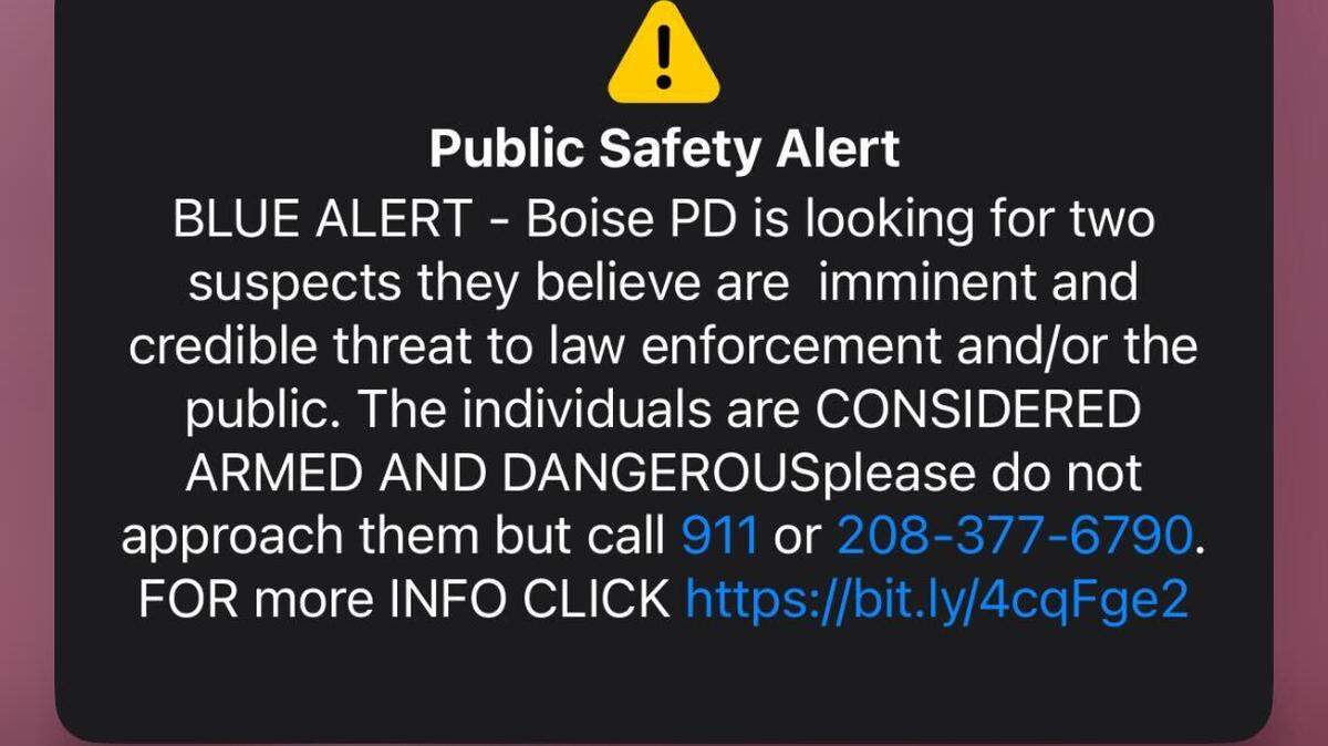 Why did Boise get a Blue Alert this morning? Shooting prompts search for suspects