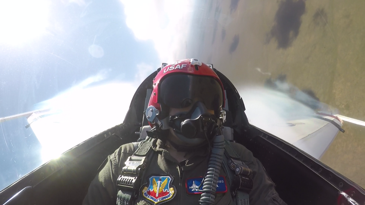 Idaho Statesman video producer Kelsey Grey endures a 9.2 G turn while flying with the U.S. Air Force Thunderbirds. A pilot would feel nine times their body weight while doing an accelerated turn at 9 Gs.