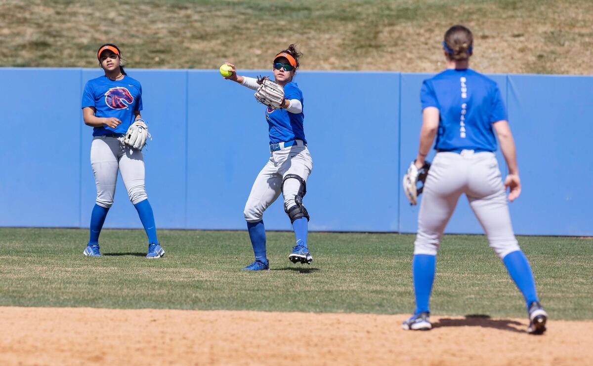 Boise State outfielder Kelsey Hall hits in the leadoff spot for the Broncos. Hall has a team-best batting average of .438.