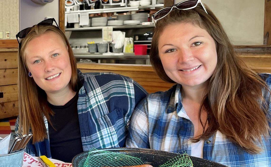 Siena Thompson, right, and Sawyer Morrison in happier times, before they were both arrested on drug charges in February. Siena said she started using prescription pain killers, which led to addiction.