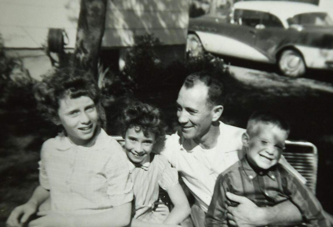 Raymond Jones is shown with his children Teresa, Margaret and Jeff in Miles City, Montana. Jones went missing in 1968 in Idaho’s Lemhi Mountain Range. His remains were discovered by another hunter in September of 2021.