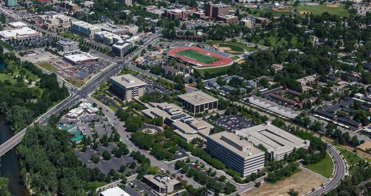 St. Luke’s Health System, the new owner of the Washington Group Plaza (at center), has installed a telemedicine center inside one of its buildings.