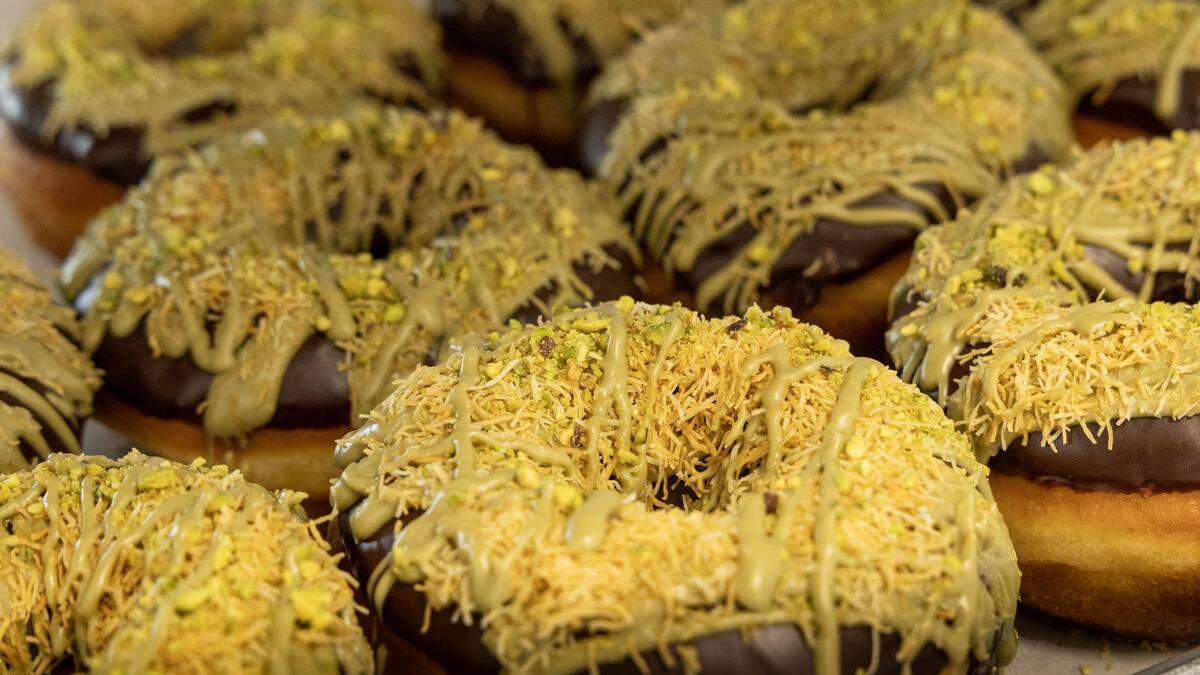 Donuts made with trendy Dubai chocolate are made fresh at La Esperanza's bakery in Nampa.