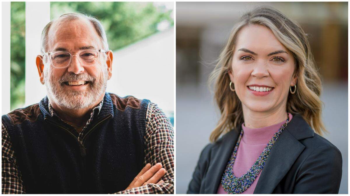 Republican Dennis Mansfield, left, and Democrat Ali Rabe are running against each for the Senate seat in Idaho legislative District 16.