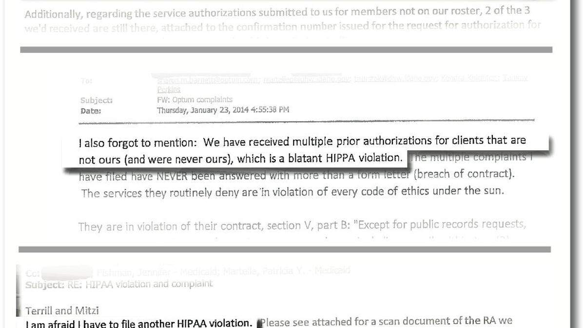 Emails from the Idaho Department of Health and Welfare and some Boise mental-health providers shed light on possible violations of patient-privacy rules.