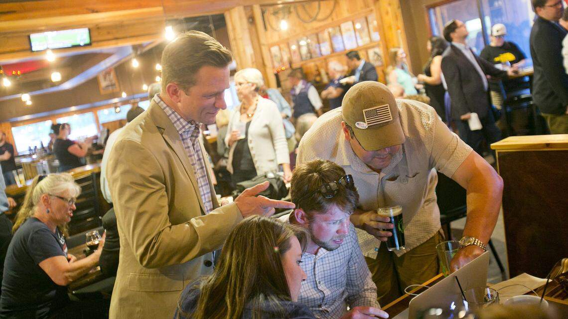 T.J. Thomson at an Election Night party in 2016, when he ran unsuccessfully for Ada County commissioner. Thomson deleted his Twitter account Friday after sending inflammatory tweets Thursday night,