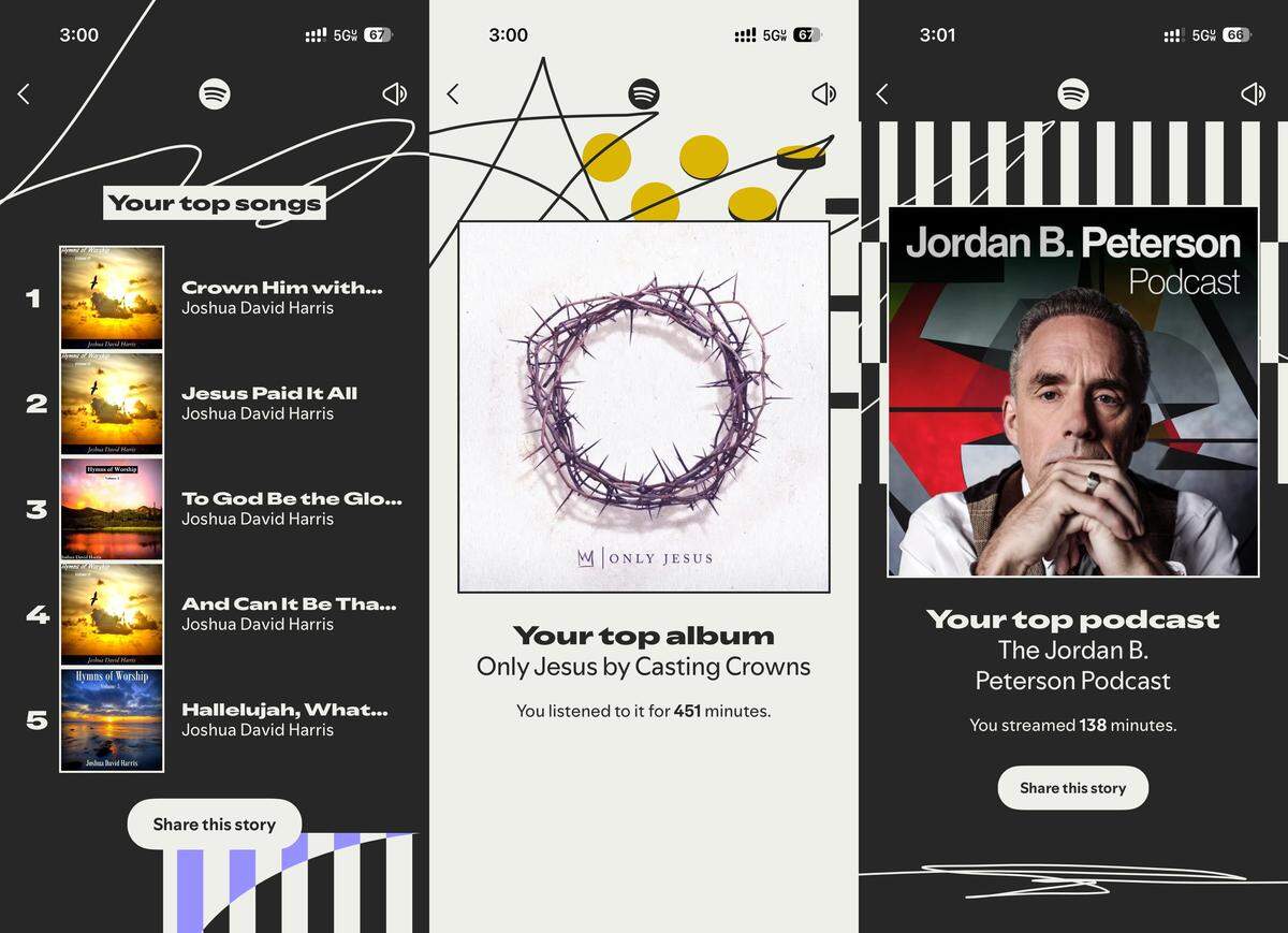 Jaron Crane’s Spotify Wrapped.