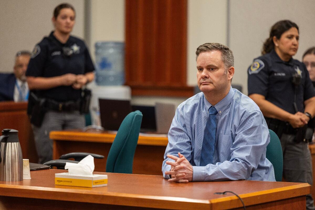 Chad Daybell is seated for his sentencing hearing Saturday at the Ada County Courthouse.