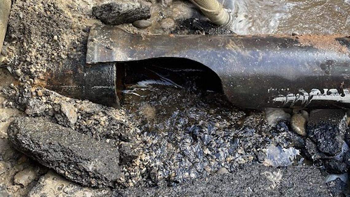 A water main break has caused flooding near the intersection of Broadway and Boise avenues.