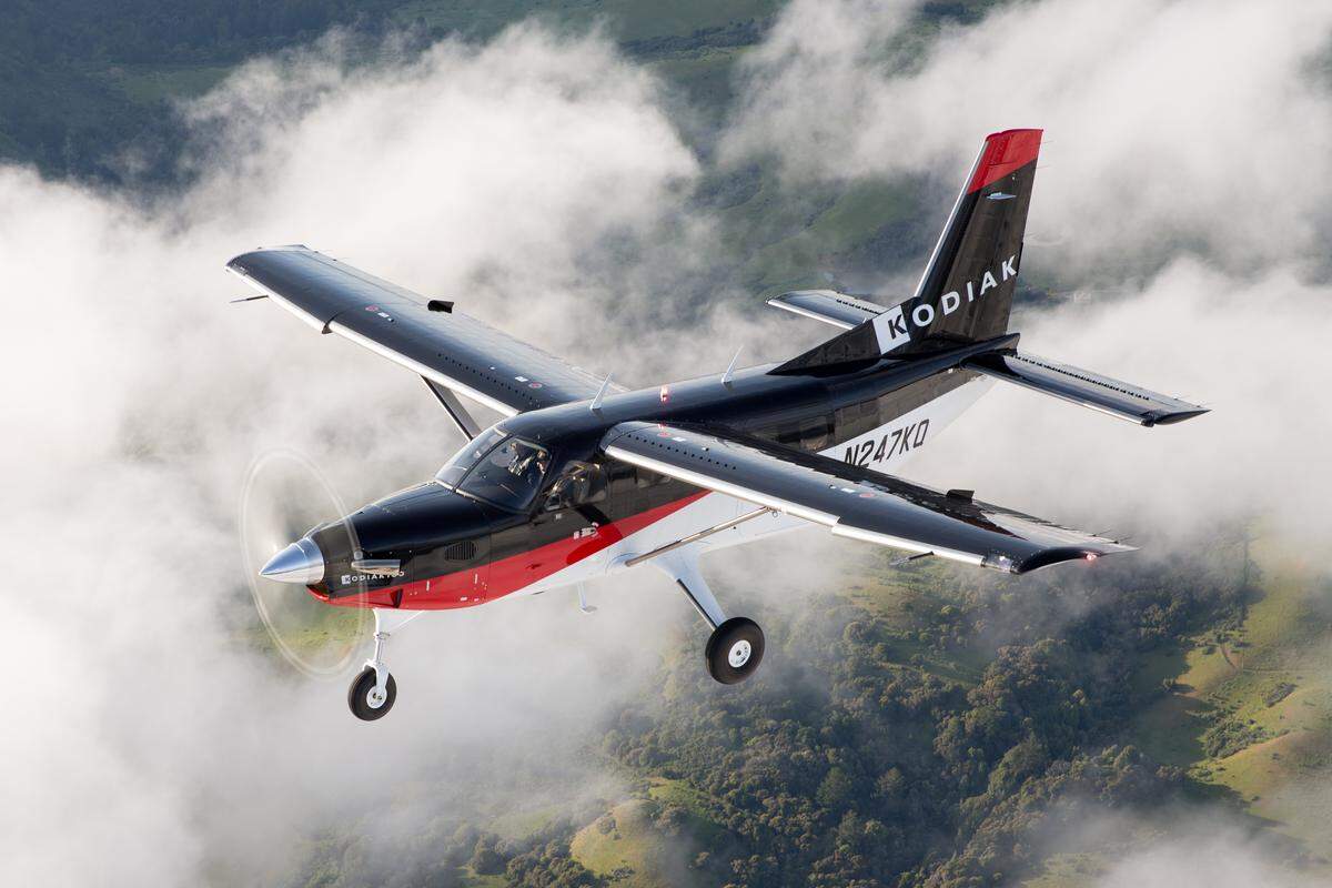 A Kodiak 100 Series II plane, made in Sandpoint by Quest Aircraft Co.