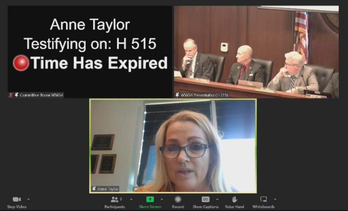 Anne Taylor, chief of the Kootenai Public Defender’s Office, testified against a bill that aimed to expand the death penalty before a Senate committee Friday, March 15, 2024. House Bill 515 was held in the committee after it failed to receive a majority of support to move it to the Senate floor.