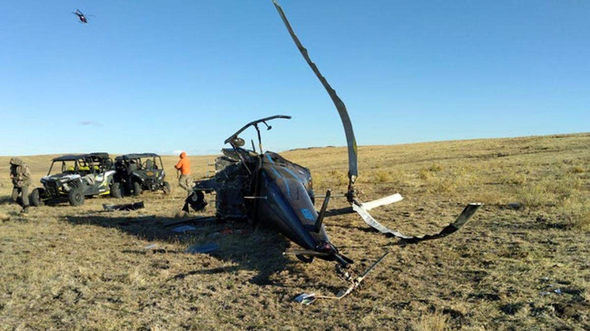 An Eagle man died while his daughter survived after this Enstrom 280F helicopter crashed near Succor Creek south of Adrian Friday.