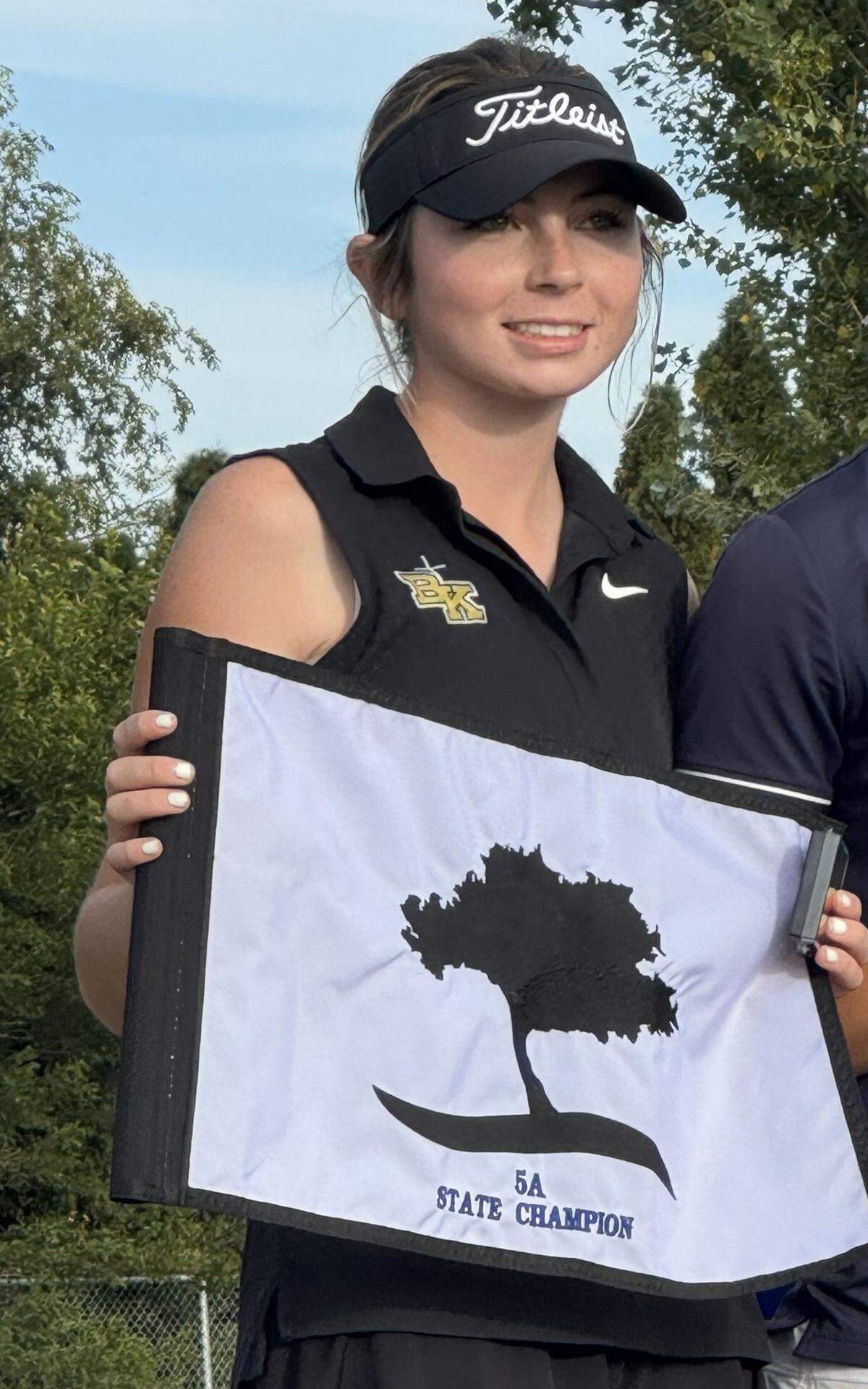 Bishop Kelly junior Cara Carter defender her 5A individual state championship with a 3-under 147.