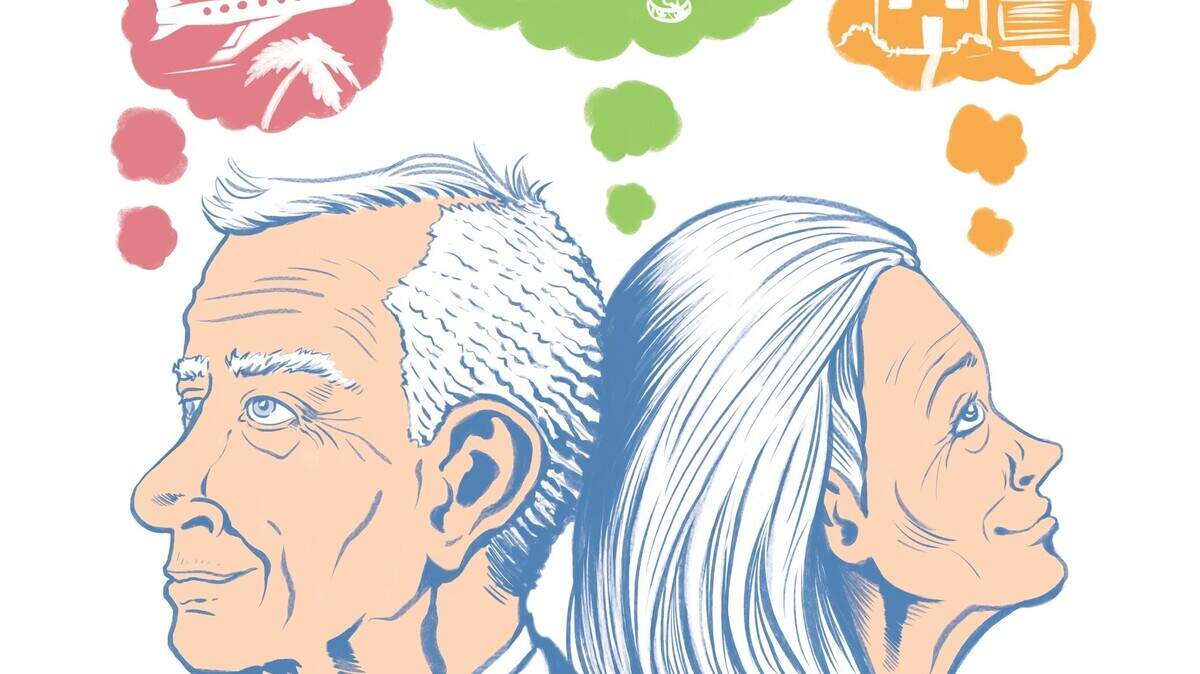 Retirement goals may including saving or spending money, travel, and downsizing. 