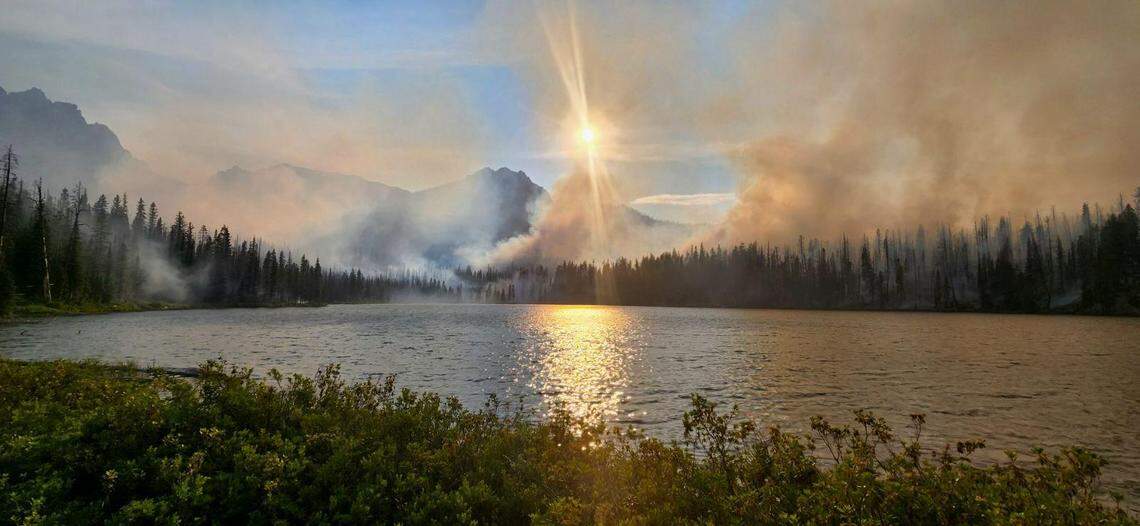 The Bench Lake Fire has burned nearly 1,300 acres about 8 miles south of Stanley.