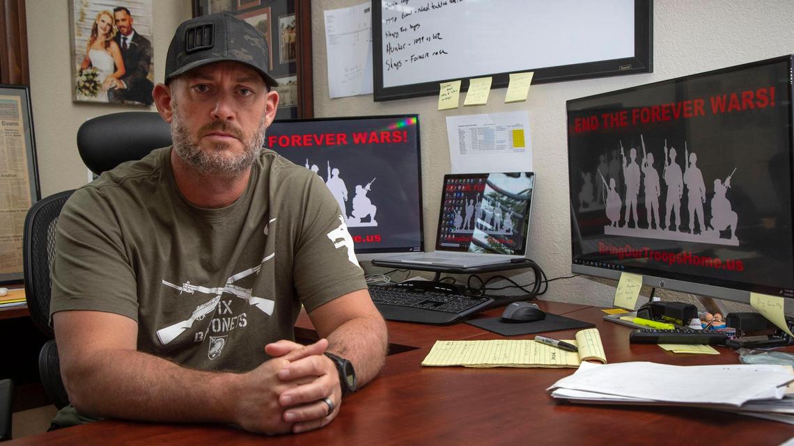 Dan McKnight, who re-enlisted after 9/11, served in the United States Marine Corps, U.S. Army and Idaho National Guard in his military career. He was deployed to Afghanistan in 2005 and stayed through 2007. An injury forced him to retire from active duty, and then he advocated for the end of “forever wars.”