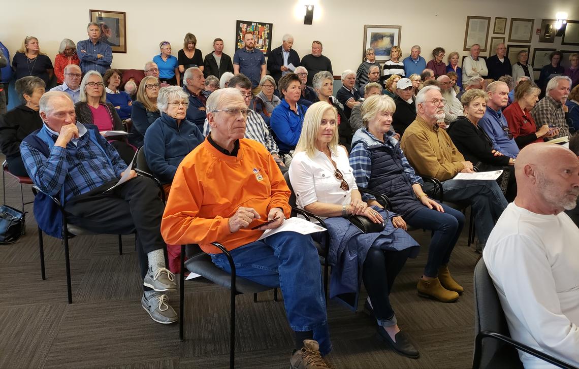 A standing-room crowd listened Wednesday evening as the Garden City Planning and Zoning Commission heard Hannah Ball seek approval of a permit to operate a Wednesday evening farmers market on 34th Street next to the Greenbelt. The commission approved the permit.