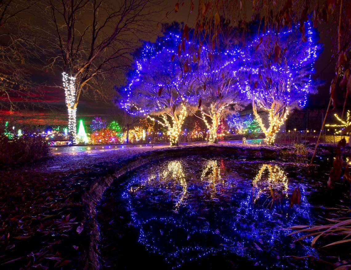 Winter Garden aGlow has opened at the Idaho Botanical Garden in Boise. A dazzling array of lights shine throughout the garden’s trees, bushes, structures, walkways and paths.