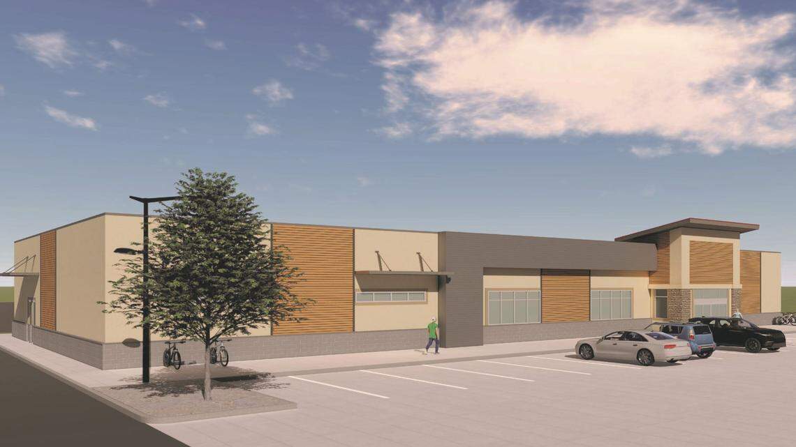 An architect’s rendering of the planned convenience store at the Mr. Gas truck stop planned at 10026 S. Eisenman Road, just off Interstate 84 near the Eisenman Road exit. Provided by CCDC.