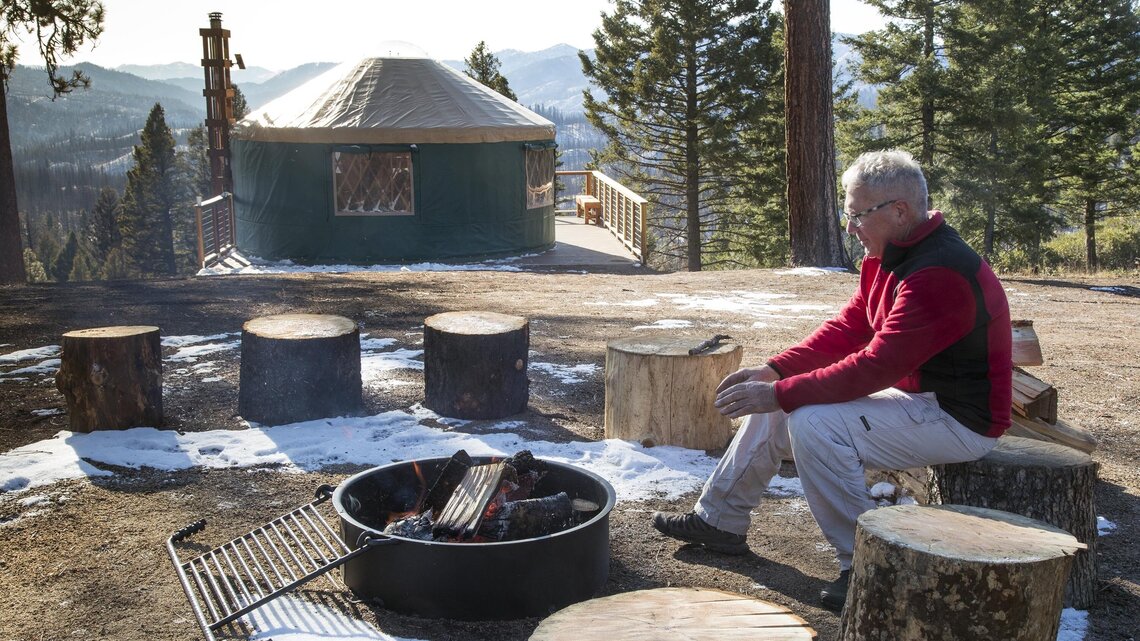 He built the Idaho City yurt system. He restored it, too. Now a new yurt bears his name.