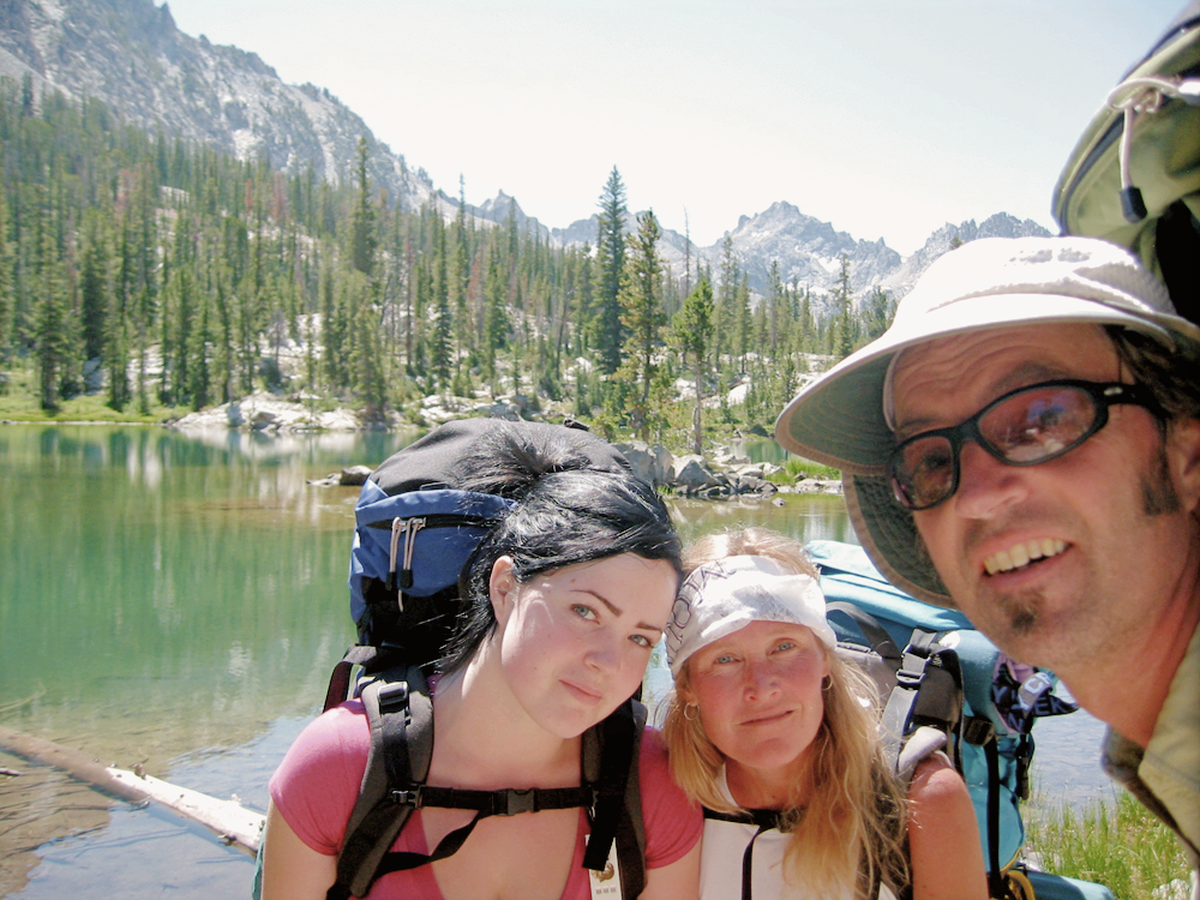 From left: Jasmine Platt, Julie Platt and John Platt at Alice Lake in the Idaho Sawtooths in 2008.