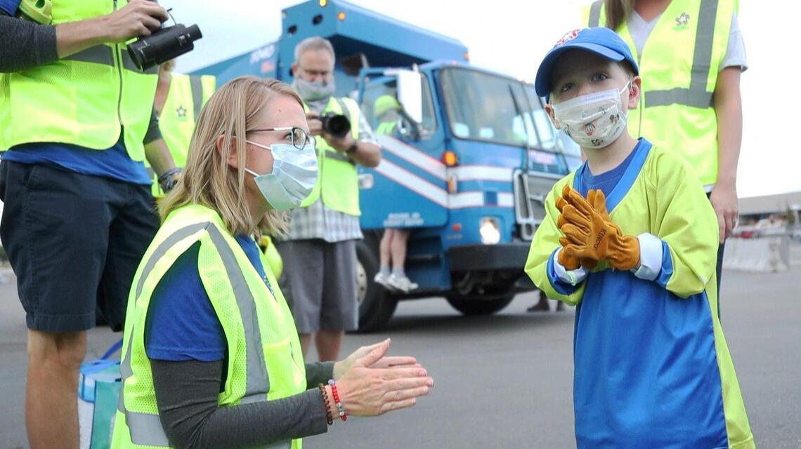 Boise 3-year-old’s Make-A-Wish comes true. He got to “drive” a trash truck