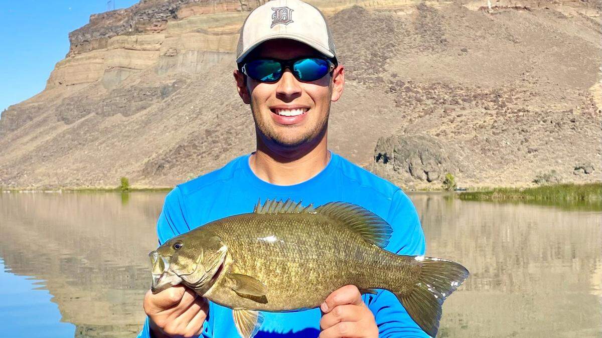 Keeping a catch log puts lots of useful data at your fingertips. For example, this 4-pound smallmouth bass was caught October 20 in the Snake River using a drop shot worm. It was part of a 16-fish outing just two days before a cold front moved in.  