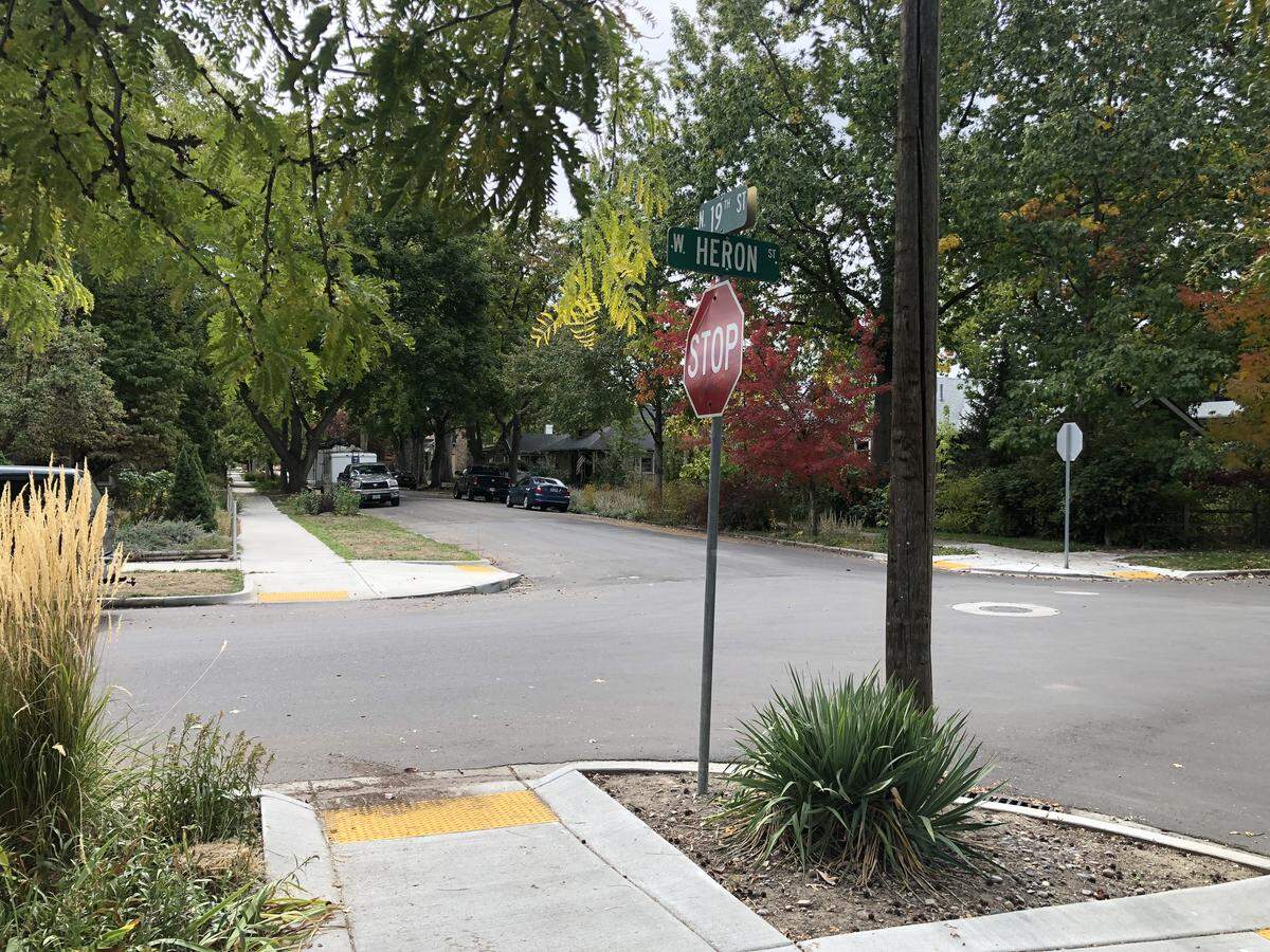A bicyclist was struck by a vehicle at this Boise intersection on Monday. Police are investigating.