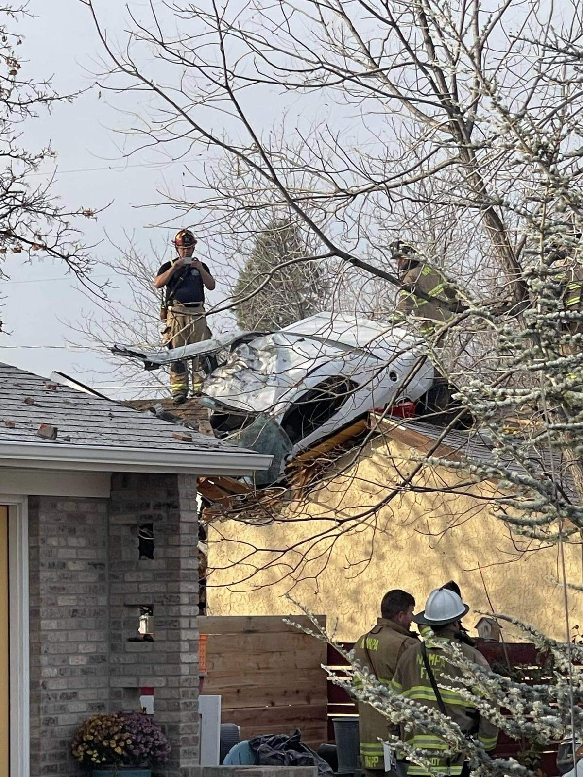 The car accident occurred Sunday morning.