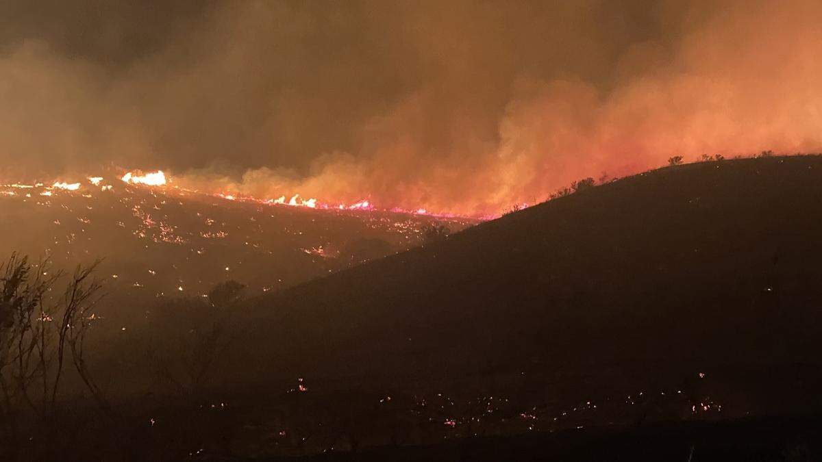 The Valley Fire was burning Friday morning just east of Boise in the Foothills.